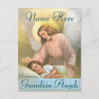 Add a Name | Guardian Angel with Child Postcard
