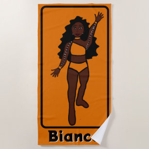 Add A Name Majorette/Dancer Beach Towel (Gold)