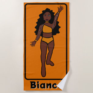 Add A Name Majorette/Dancer Beach Towel (Gold) 2