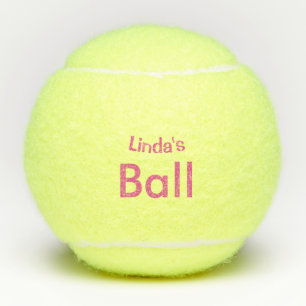 Add a Name Personalized PINK Tennis Balls