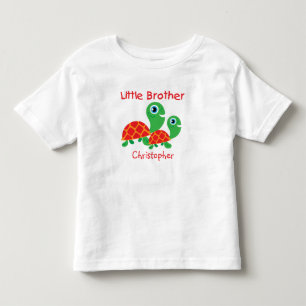 Add a Name Personalized Turtles Little Brother Toddler T-shirt