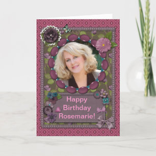 Add a name, Photo card for a birthday