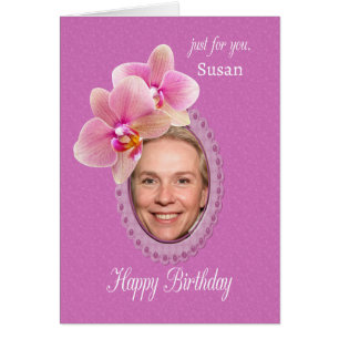 Add a Name Special Birthday Wishes Orchids