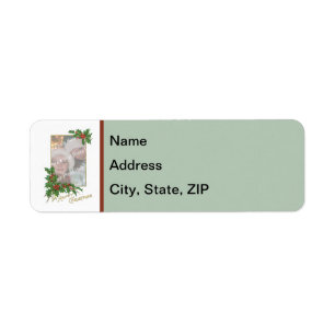 Add-A-Photo Vintage Happy Christmas Label