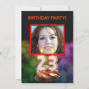 Add a picture, 23rd Birthday party Invitation