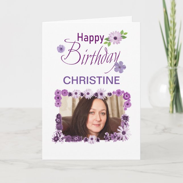 Add a picture and name, Birthday card (Front)