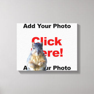 Add A Squirrel Custom Canvas Print
