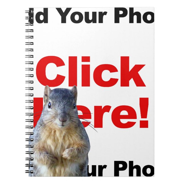 Add A Squirrel Custom Notebook (Front)