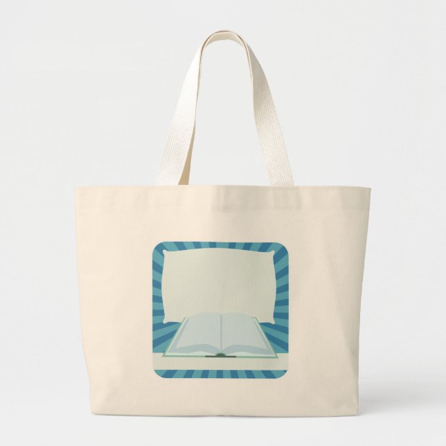 Add A Title Promote Your Book Here Large Tote Bag (Front)