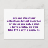 ADD ADHD Funny Quote - Purple