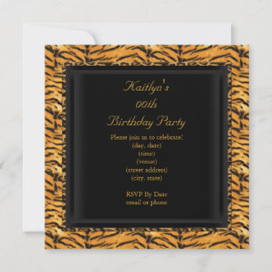 Add Age Party Birthday Wild Exotic Mixed Animal Invitation