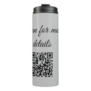 add and scan q r code here add text name here thermal tumbler