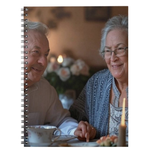 Add Anniversary Photo Customize Notebook (Front)