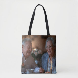 Add Anniversary Photo Customize Tote Bag