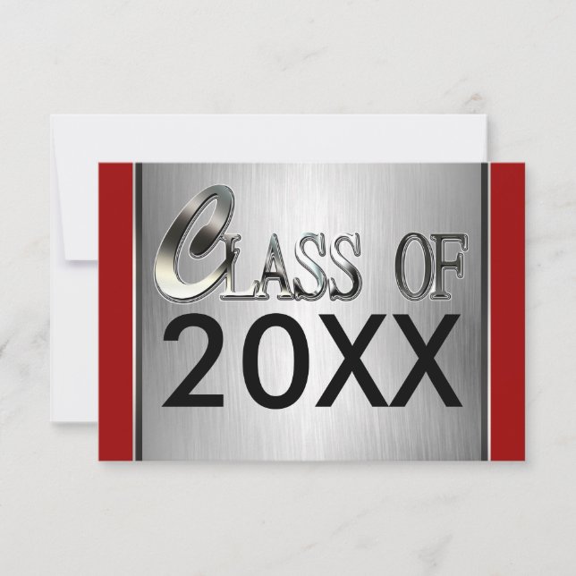 Add Any Colour & Year Graduation Party Invitations (Front)