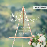 Add Any Event, Elegant Welcome Acrylic Sign<br><div class="desc">Make a statement and welcome your guests to your event with this elegant welcome acrylic sign! Ability to add on the event text line any event you like. Design with beautiful modern handwritten calligraphy details. 12" x 18" is simply our default size, you can choose from several size options. "IMPORTANT...</div>