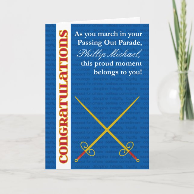 Add Any Name Custom Passing Out Congratulations Card (Front)