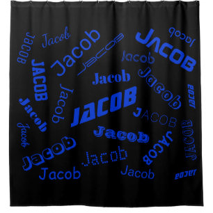 Add Any Name or Word Blue & Black
