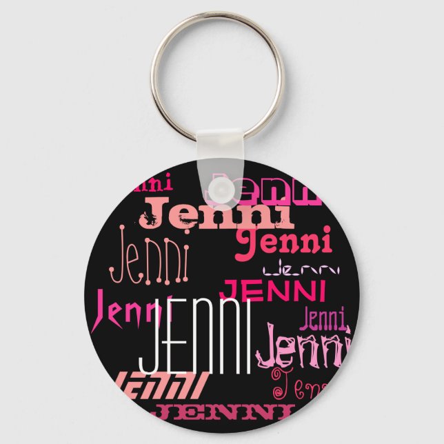 Add Any Name Pink Shades Personalized Keychain (Front)