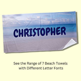 Add Any Name to this Beach Background Beach Towel