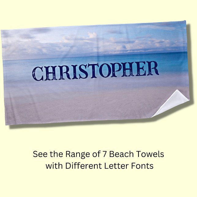 Add Any Name to this Beach Background  Towel (Creator Uploaded)