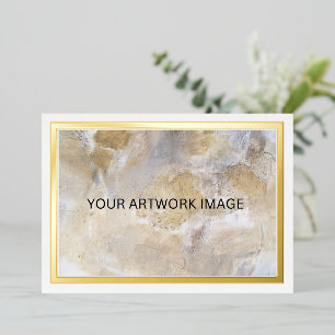 Add Art Image Gold Metallic Foil Border Cards