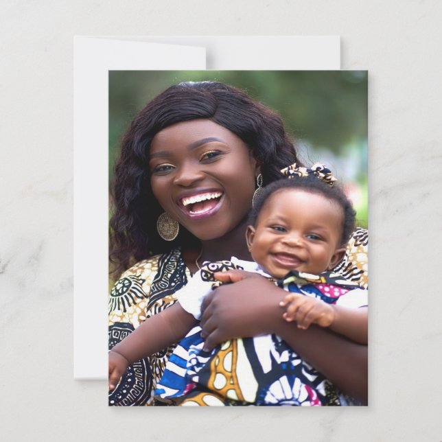 Add Baby Photo Customize Personalize Card (Front)