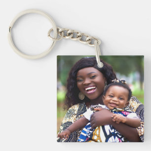 Add Baby Photo Customize Personalize Keychain
