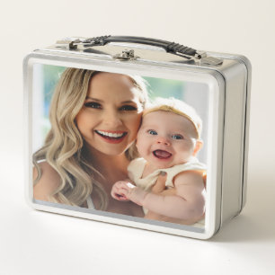 Add Baby Photo Personalize Customize Metal Lunch Box
