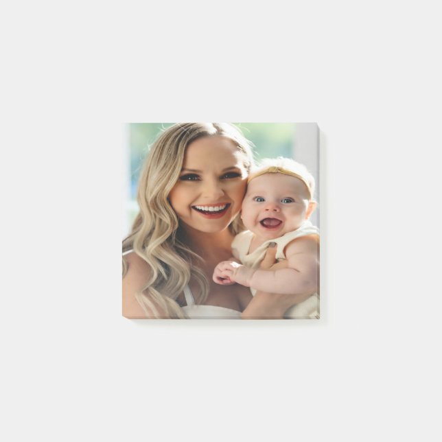 Add Baby Photo Personalize Customize Post-it Notes (Front)