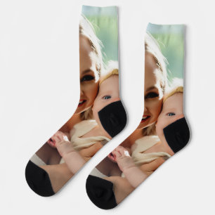Add Baby Photo Personalize Customize Socks