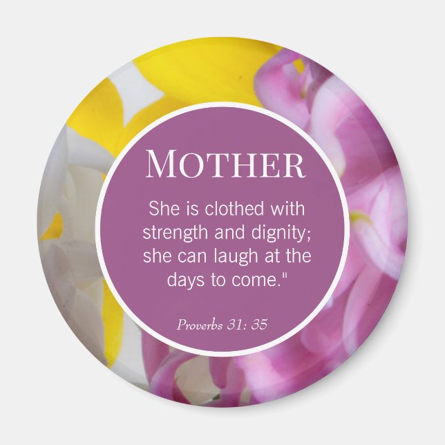 Add Bible Scripture Religious Mother Day Magnet (Front)