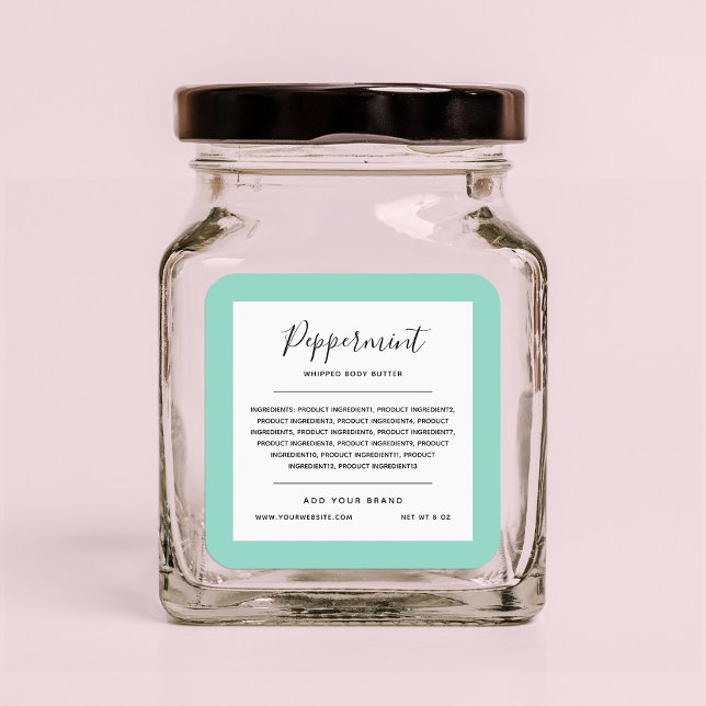 Add Brand Custom Border Colour Ingredients Label (Creator Uploaded)