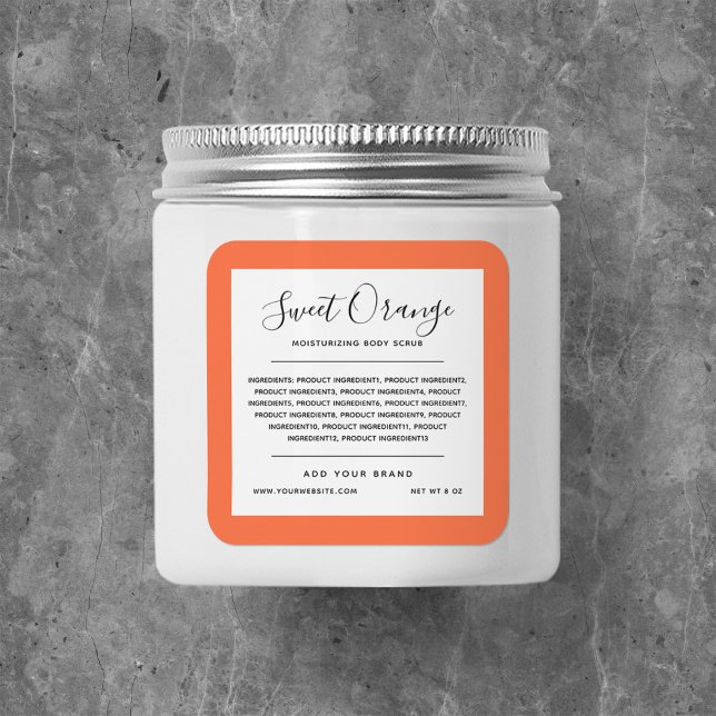 Add Brand Custom Border Colour Ingredients Label (Creator Uploaded)