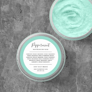 Add Brand Editable Border Colour Ingredients List  Classic Round Sticker