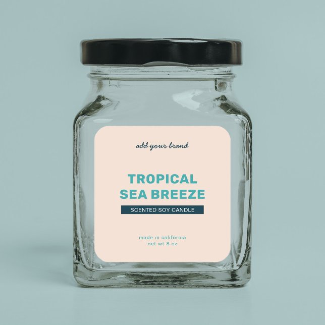 Add Brand Fully Custom Colours Modern Product Labe Square Sticker (Creator Uploaded)