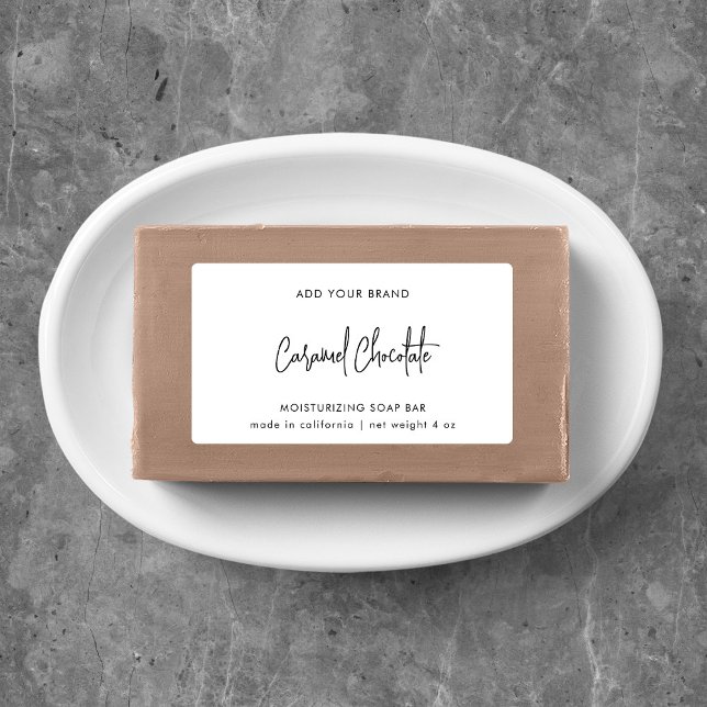 Add Brand Modern Script Minimalist Product Label (Creator Uploaded)
