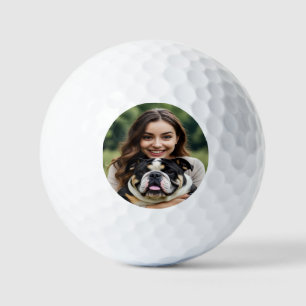 Add Bulldog Photo Personalize Customize Golf Balls