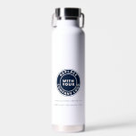 Add Business and Brand Logo Company Employees Swag Water Bottle<br><div class="desc">Add your business logo to replace this placeholder logo image with yours to effortlessly market your business or as a swag for a corporate event. Square logos are also perfect to replace this placeholder logo. Click on the "Personalize" button to upload your brand logo. A great cost saving option for...</div>