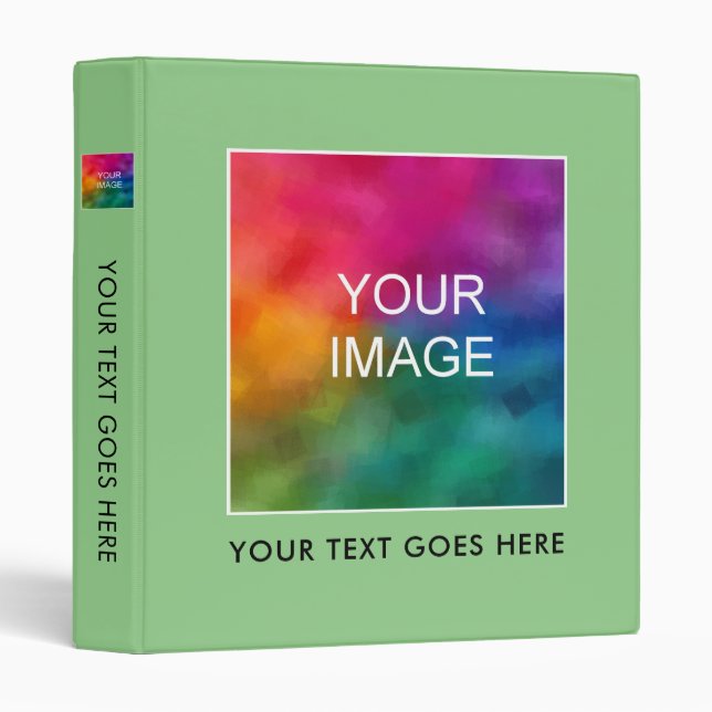 Add Business Company Logo Text Custom Template Binder (Front/Spine)