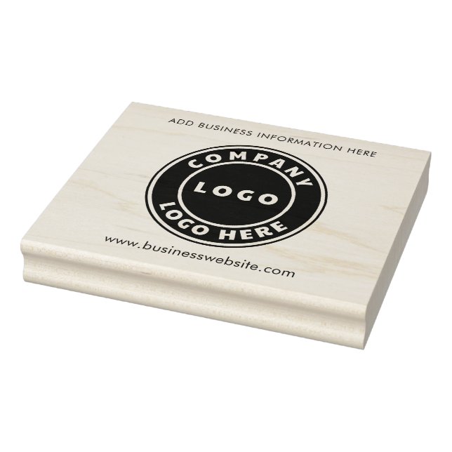Add Business Logo and Company Website Employees Rubber Stamp (Stamp)