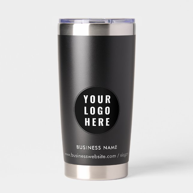Add Business Logo and Website Company Promo Swag Insulated Tumbler (Front)