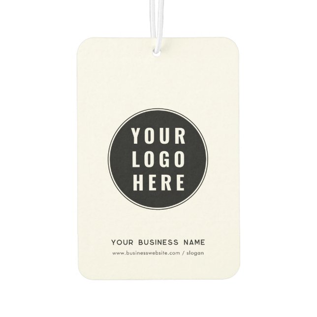 Add Business Logo and Website Custom Company Air Freshener (Back)