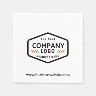 Add Business Logo and Website Custom Corporate Napkin