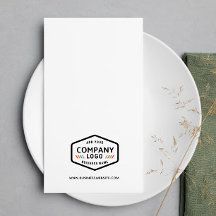 Add Business Logo and Website Custom Corporate Napkin