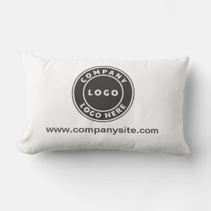 Add Business Logo and Website Showroom Custom Lumbar Pillow