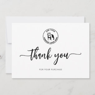 Add Business Logo Company Clients Appreciation Thank You Card