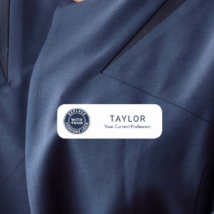 Add Business Logo Company Employees Conference Name Tag