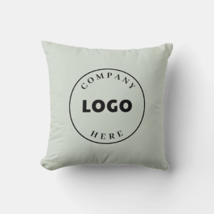 Add Business Logo Company Showroom Decor Throw Pillow