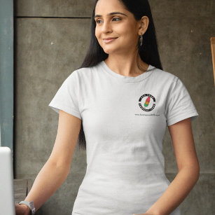 Add Business Logo Company Website Address Manager Maternity T-Shirt